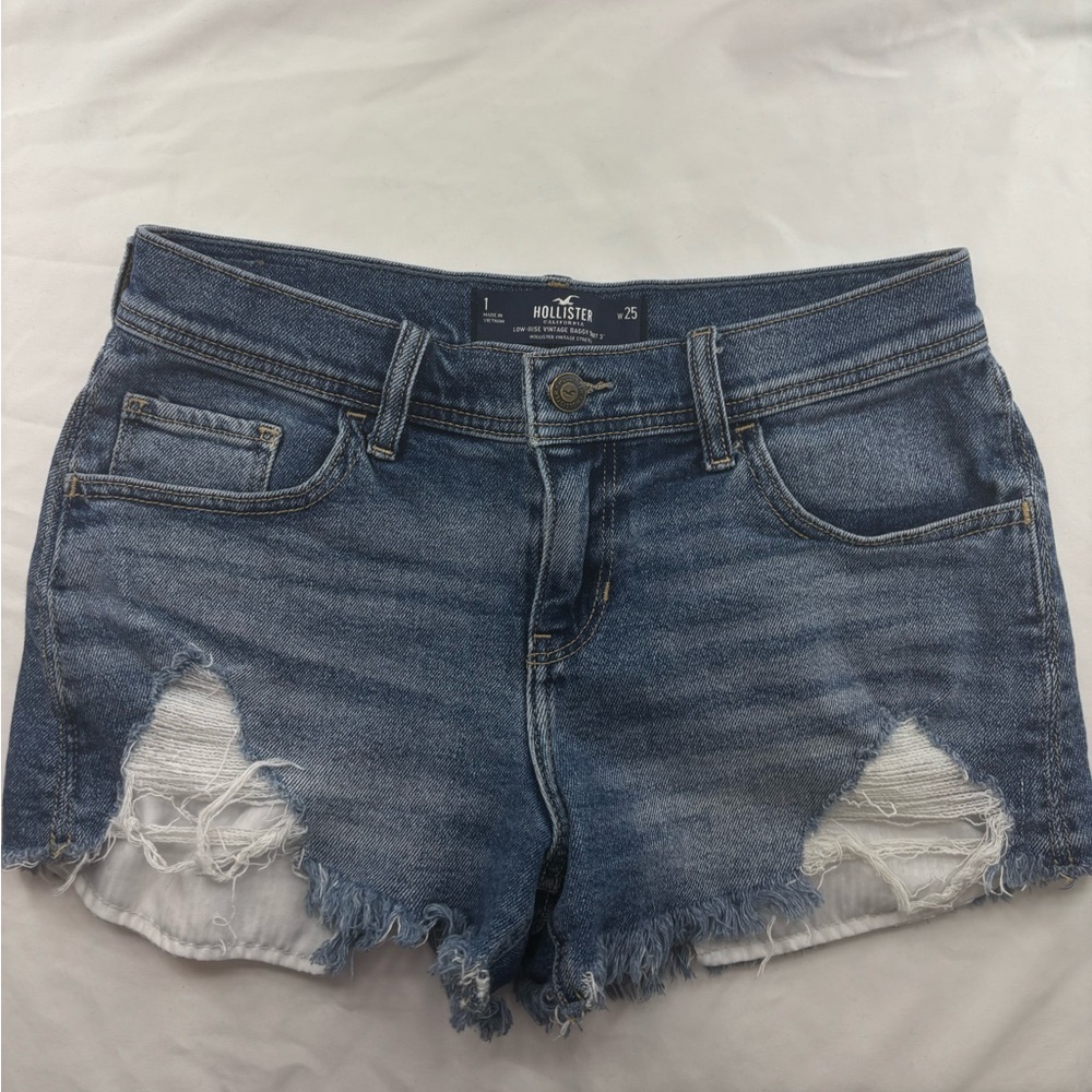 Hollister Women's Distressed Blue Jean Shorts
